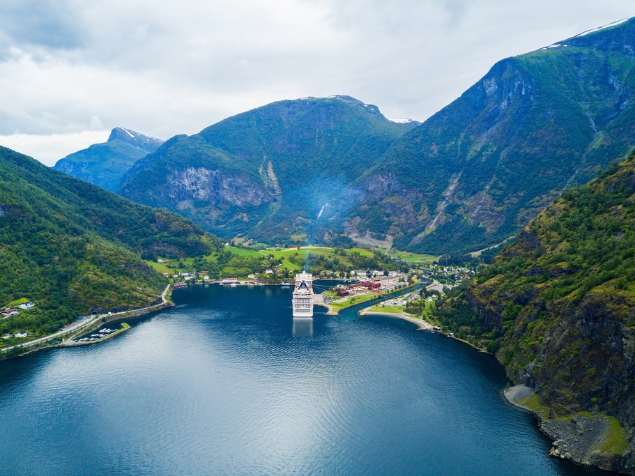 The picture-perfect village of Flåm sits at the edge of Norway's Sognefjord.
