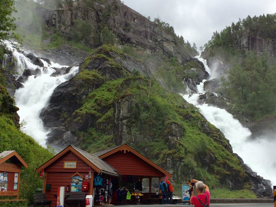 The waterfalls are worth stopping for and taking pictures