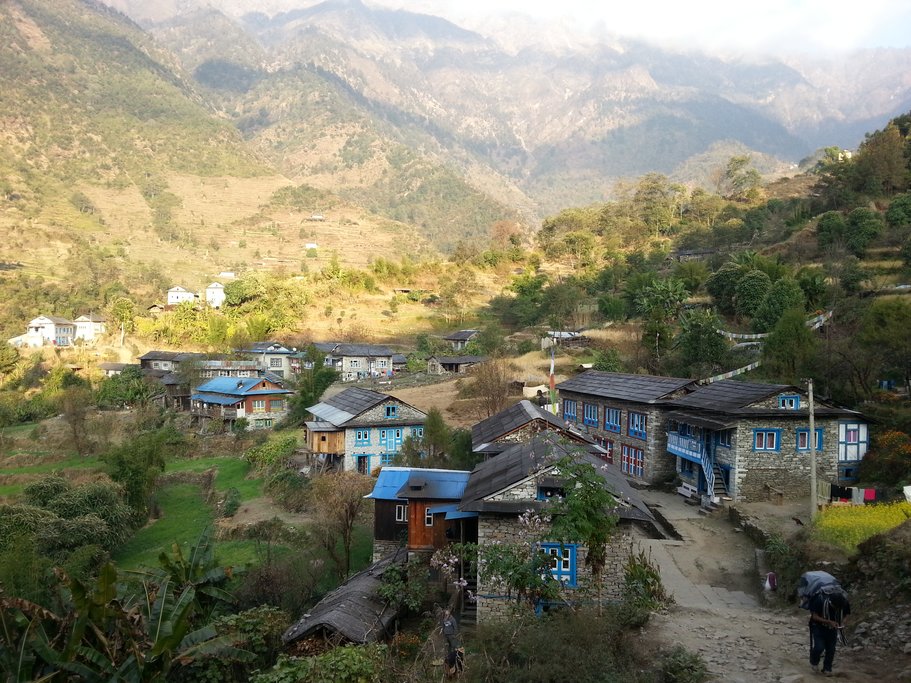 The village of Kharikola on lowe Solukhumba trail