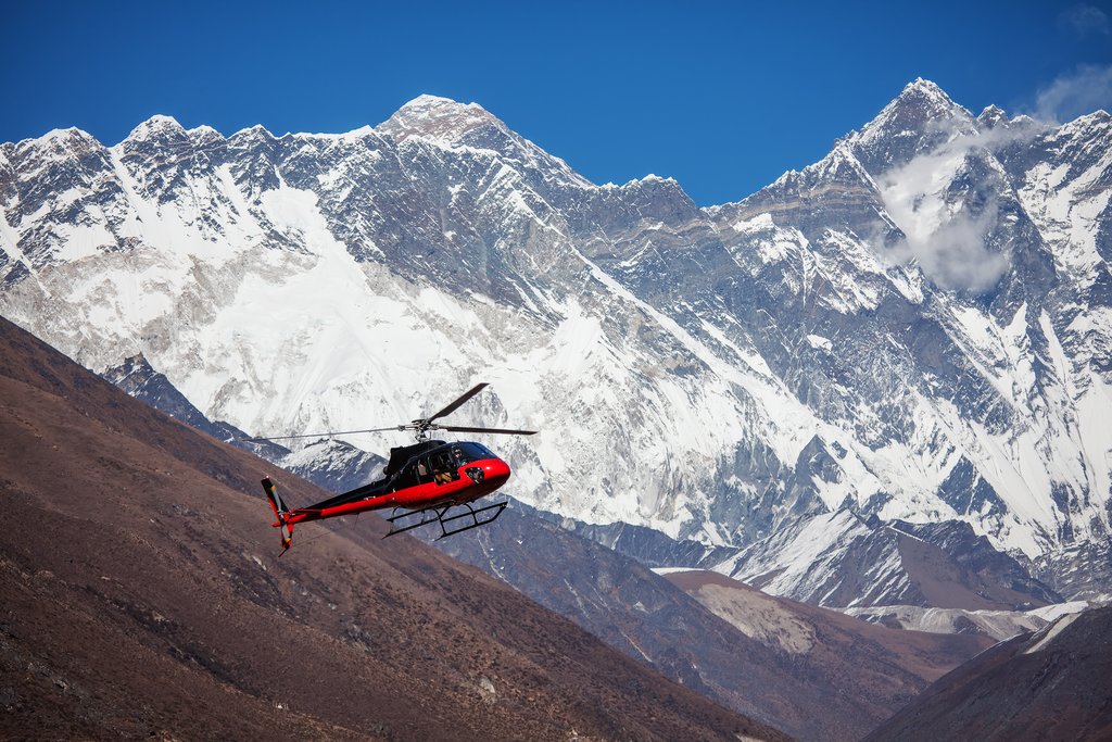 Helicopter near Everest Base Camp