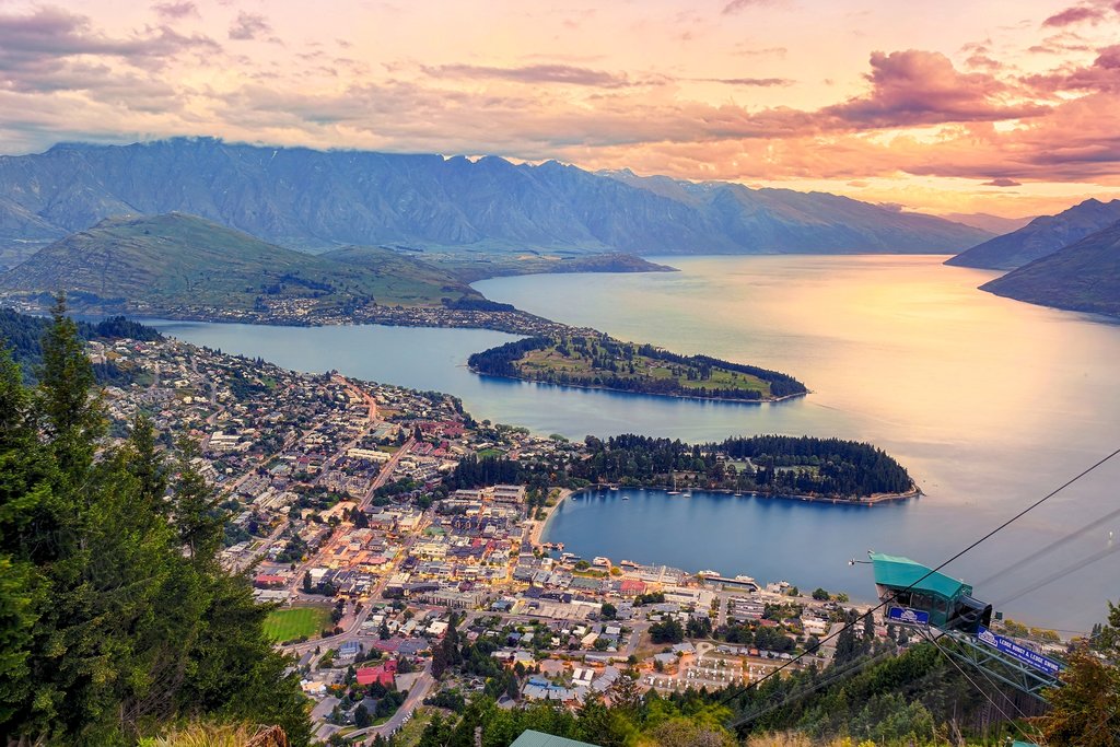 New Zealand Queenstown sunsest