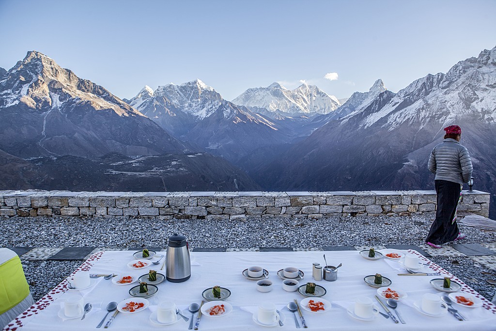 The best breakfast view in the Himalaya