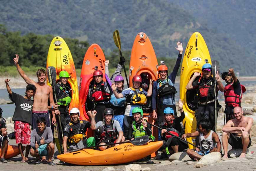 Paddlers at take out