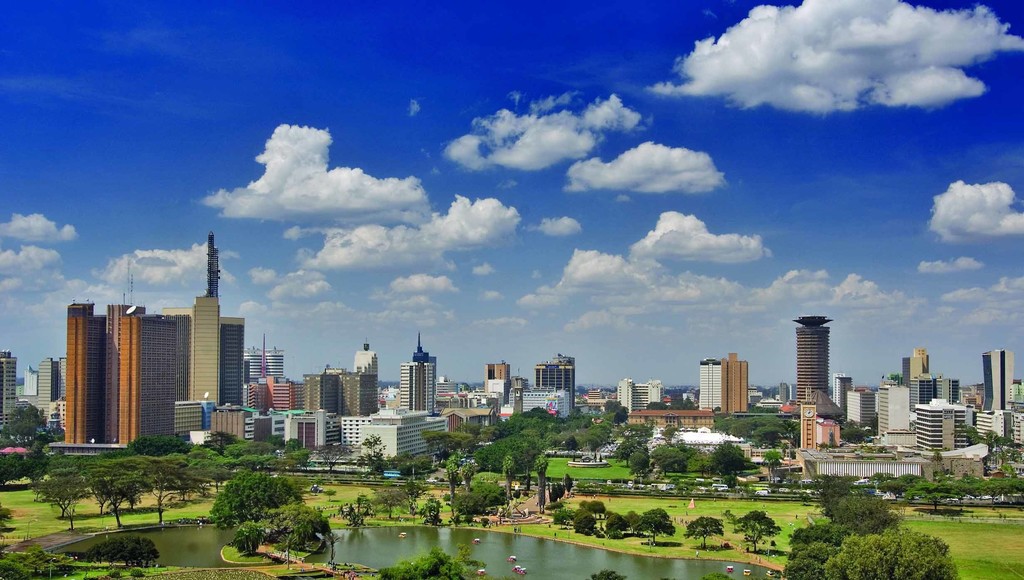 A view of the city buildings in Nairobi