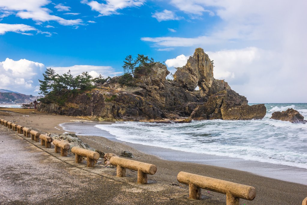 Madoiwa Rock in Wajima, Japan