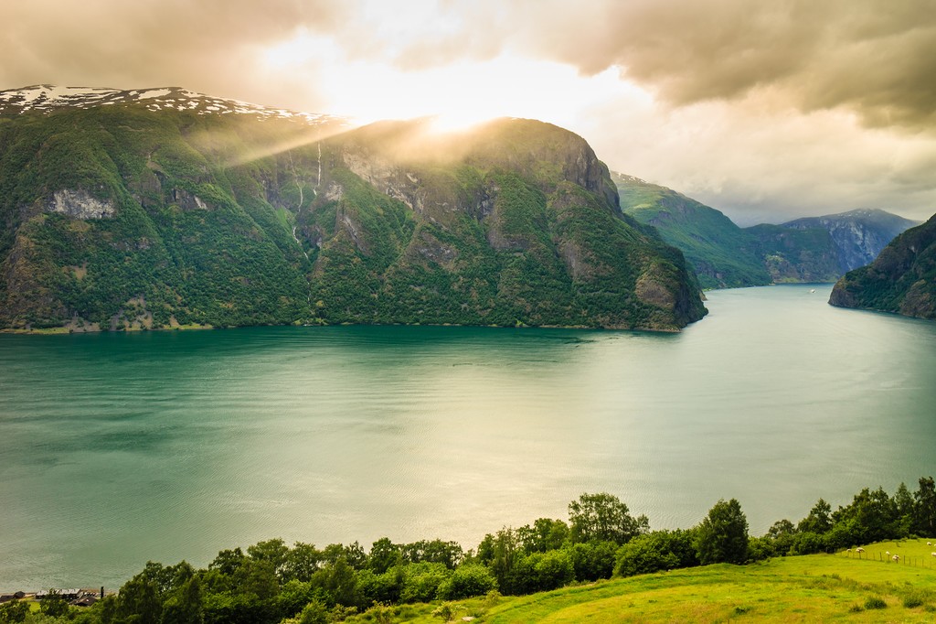 The Aurlandsfjorden is a branch of the vast Sognefjord