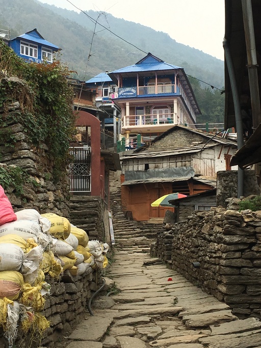 Village in the Annapurna region of Nepal