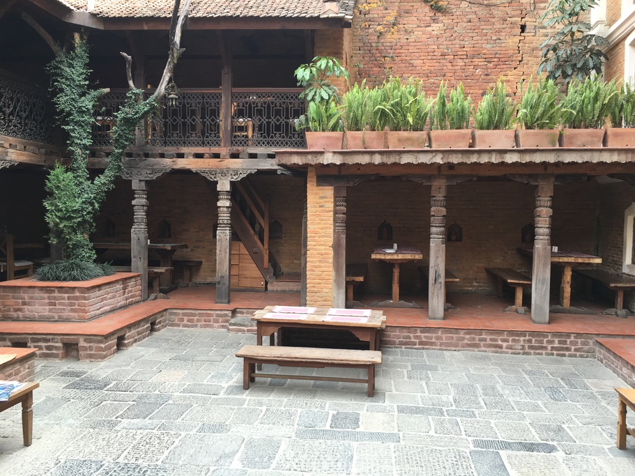 Courtyard at the Patan Inn