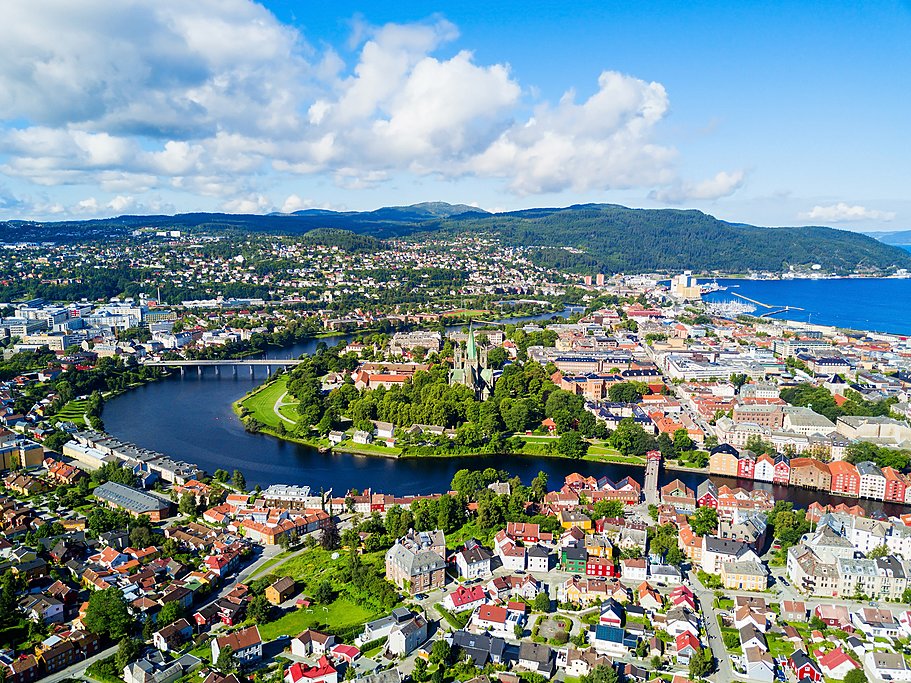 Aerial view of Norway's 3rd largest city