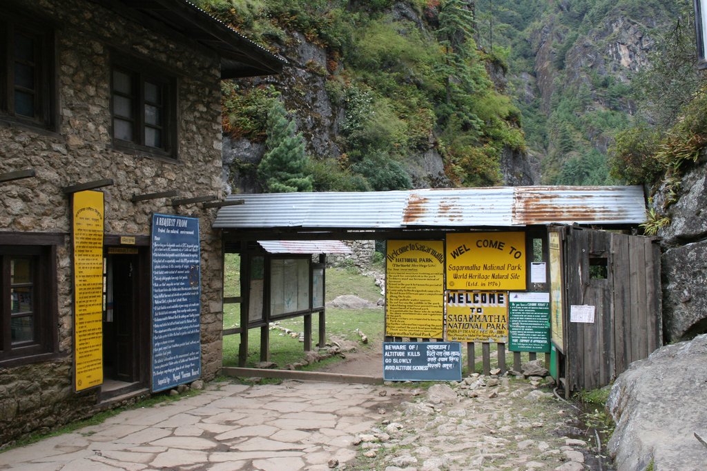 The entrance to Sagarmatha National Park