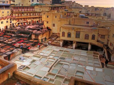 Tanneries In The Medina Of Fes In Morocco