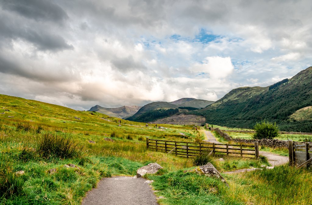 The trail to Ben Nevis, just outside Fort William.