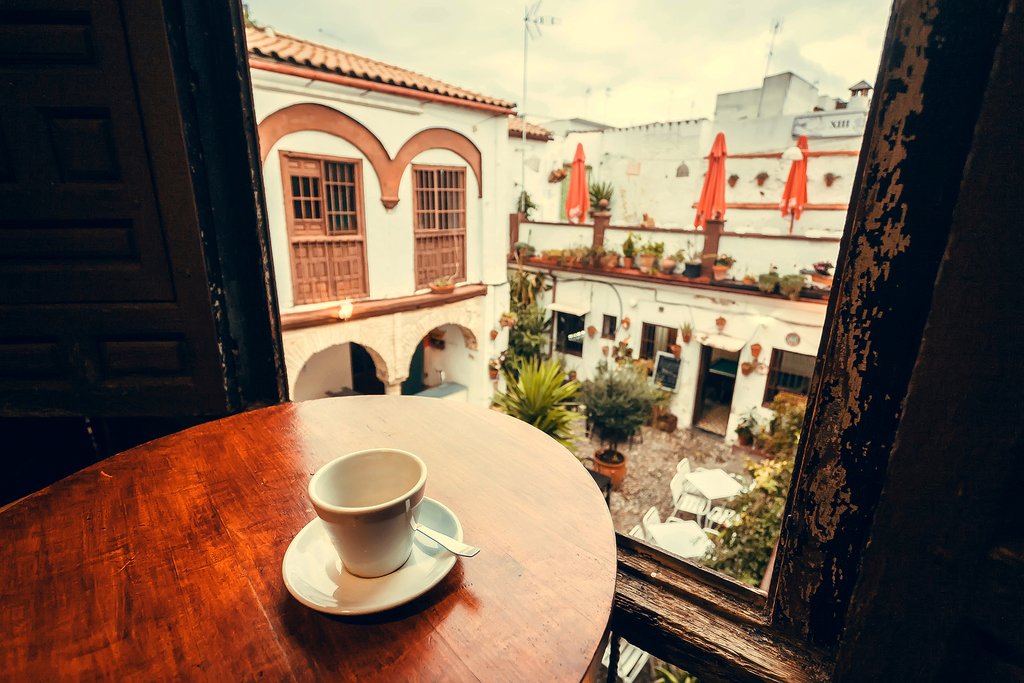 Breakfast in Seville before hitting the road