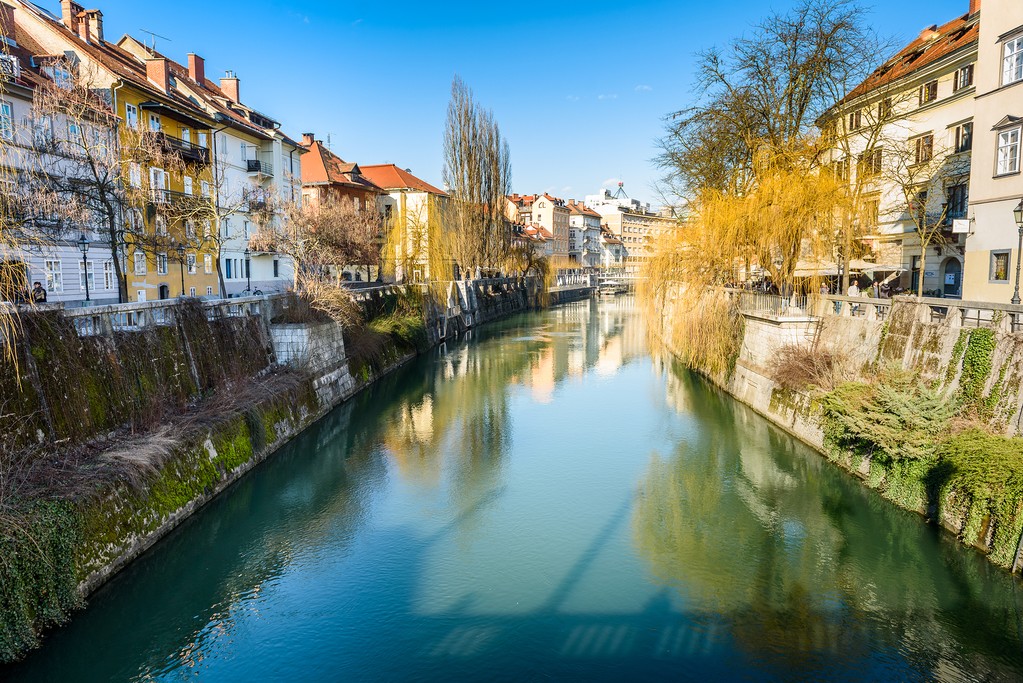 Love locks on the butchers bridge in Ljubljana