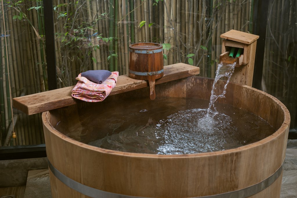 Traditional Hot Spring Bath in Japan