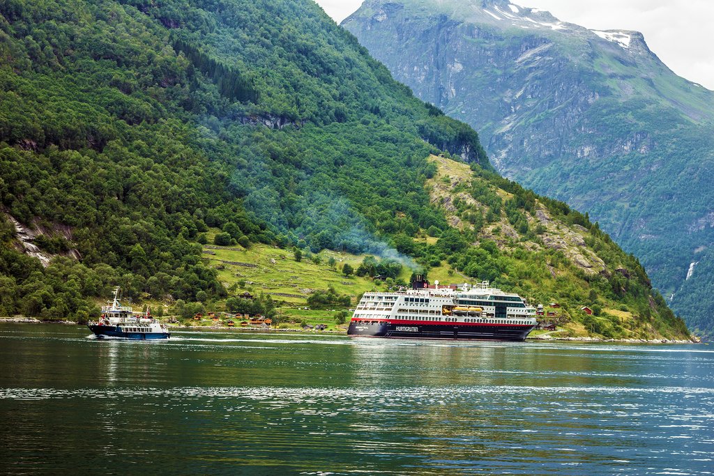 Board the Hurtigruten in the early afternoon