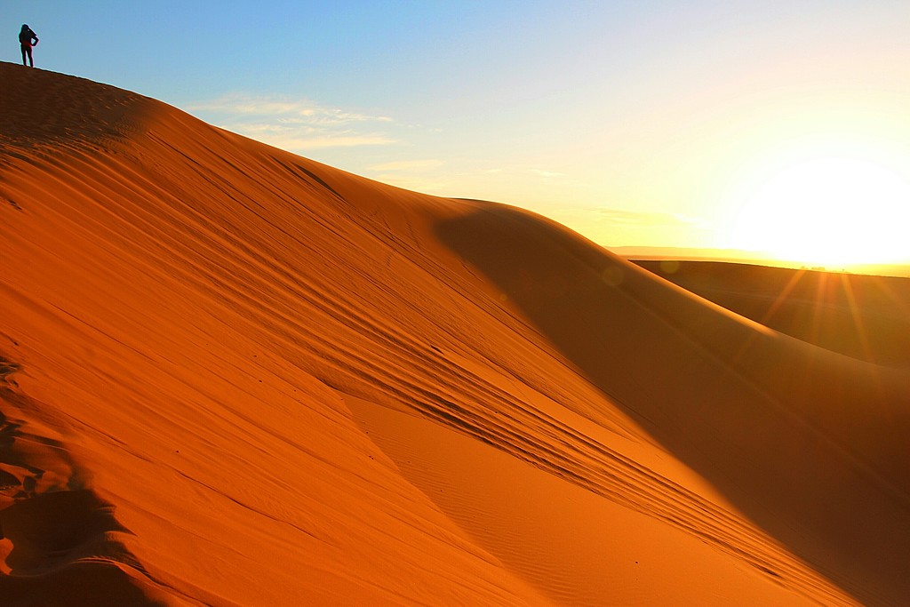 The Dunes of the Sahara in Merzouga