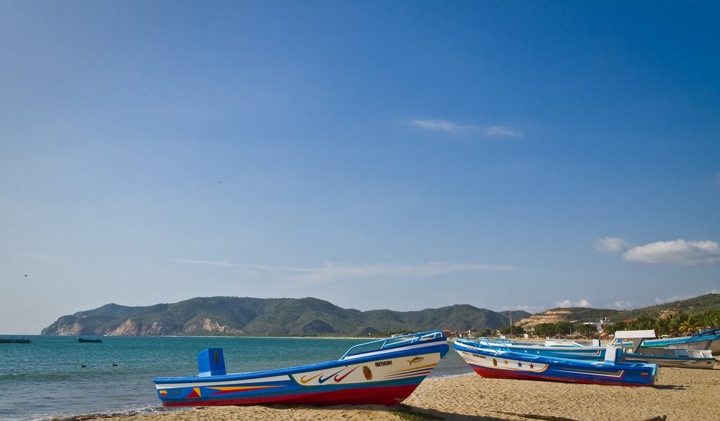 Puerto Lopez, popular vacation spot in the coast of Ecuador