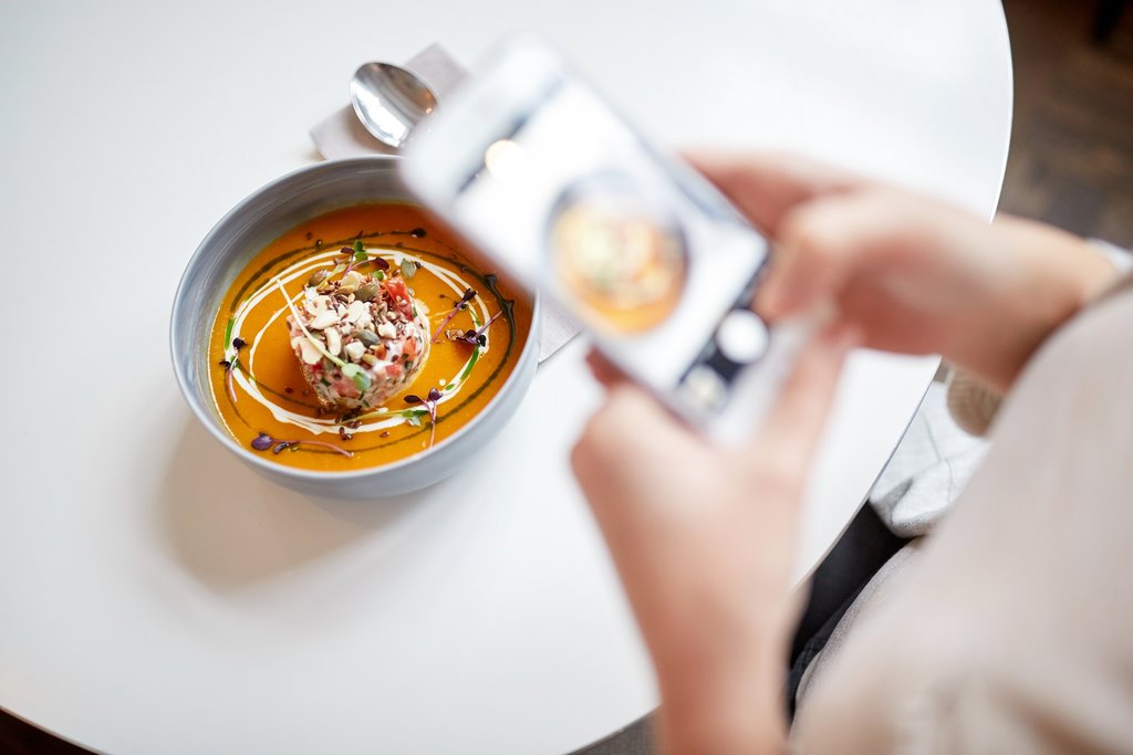 Instagramming a bowl of soup