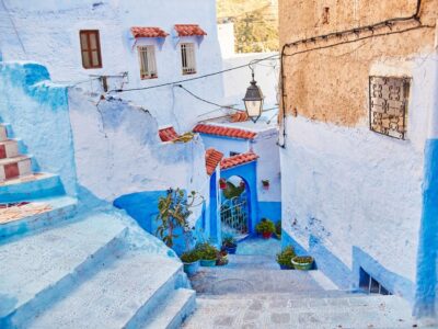 Morocco Is The Blue City Of Chefchaouen, Endless Streets Painted