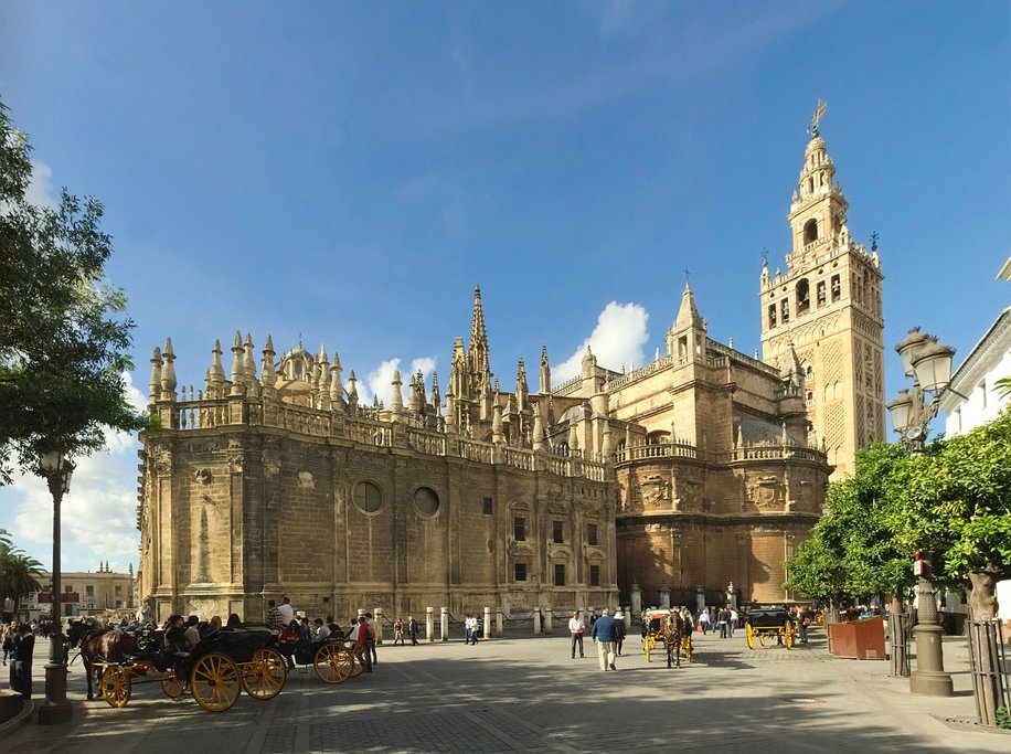 The Seville Cathedral is the largest gothic church in the world