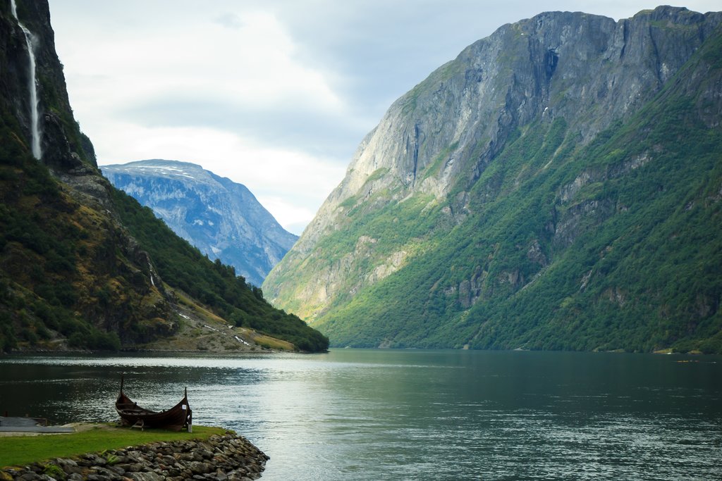 Fjord-side views from Gudvangen village.