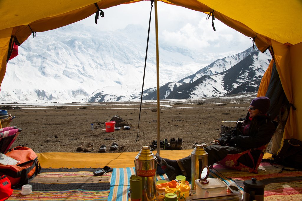 Mountain Views from Kamzang Journey's Unique Dining Tent