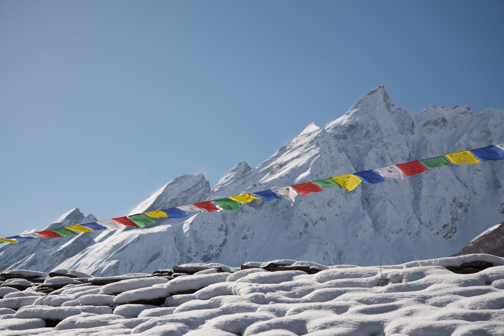 The view from the hike above Samdo, Manaslu