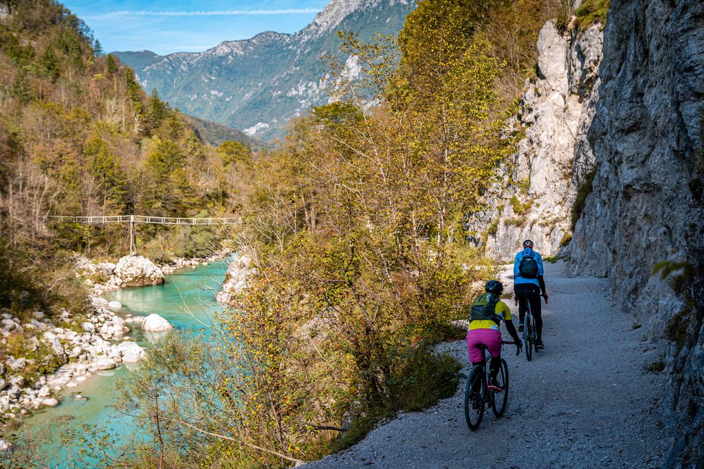 The emerald gorges of the Soča River.