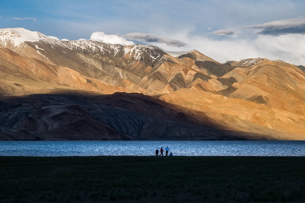 The landscape nearby Tso Moriri Lake