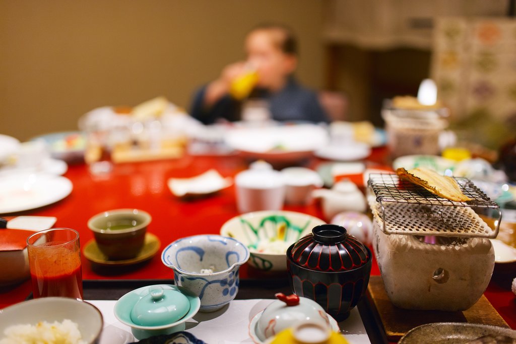 A traditional breakfast from the Takayama region.