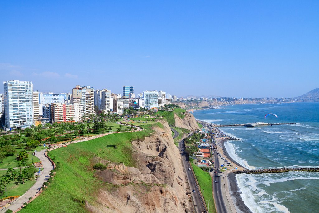 View of Lima from the neighborhood of Miraflores.