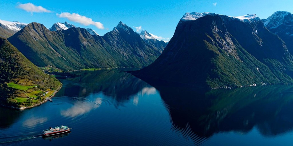 The spectacular Hjørundfjord.