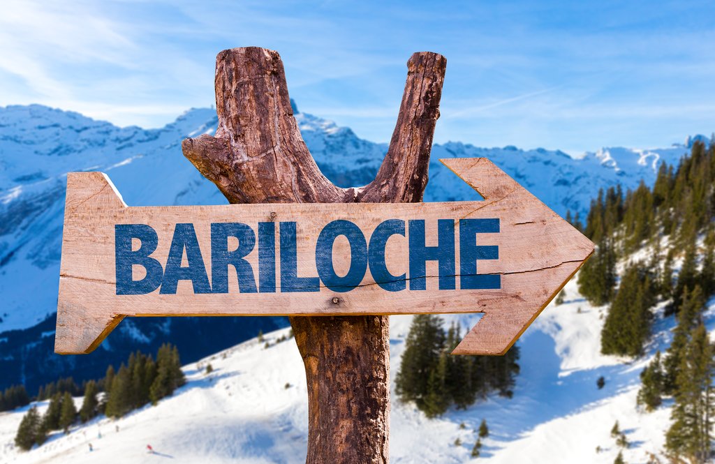 A snow-covered ski area outside of Bariloche, Argentina