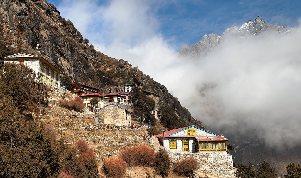 Thame Gompa in the mist