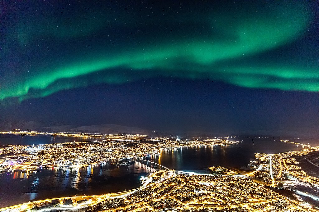 Tromsø glitters after dark