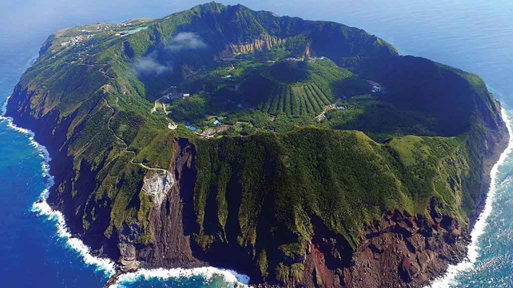 The volcanic island of Aogashima
