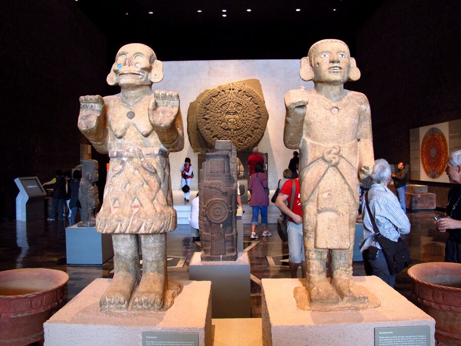 Sculptures inside the museum