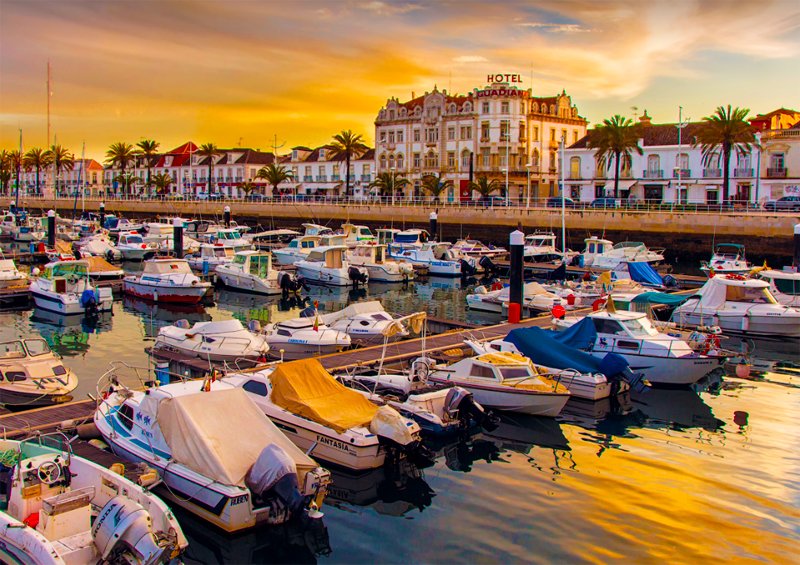 Tavira at sunset