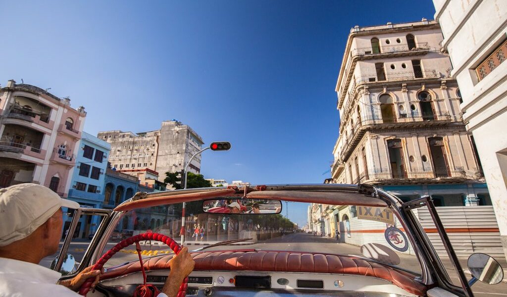 CUBA. APRIL - 8, 2017: Havana - Varadero. Cars, street, people.