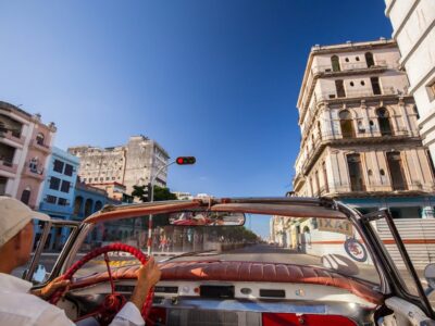 CUBA. APRIL - 8, 2017: Havana - Varadero. Cars, street, people.