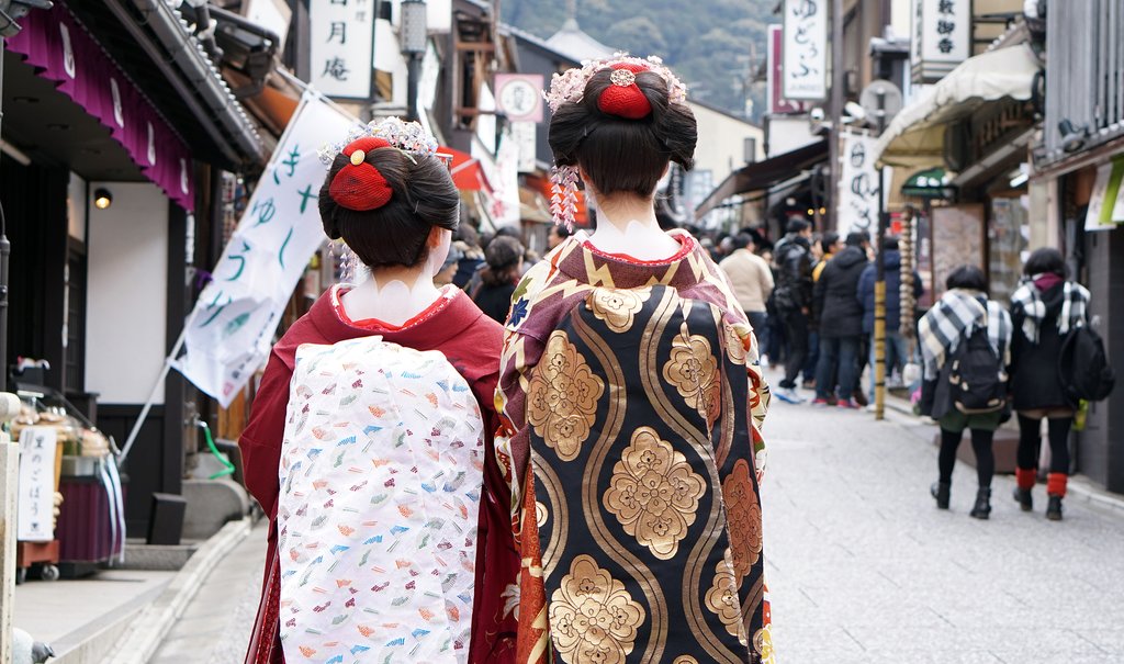 Geisha walking the streets of Kyoto