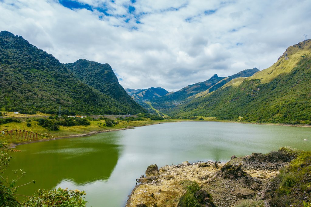 Lagoon in Papallacta, known for its thermal waters
