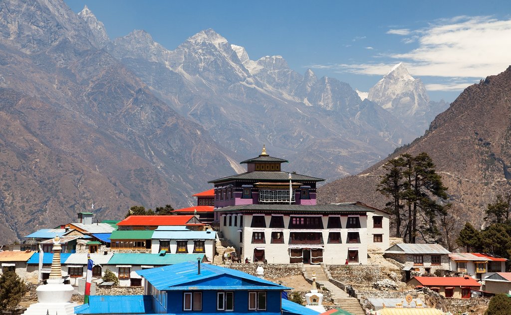 The picturesque Buddhist monastery of Tengboche