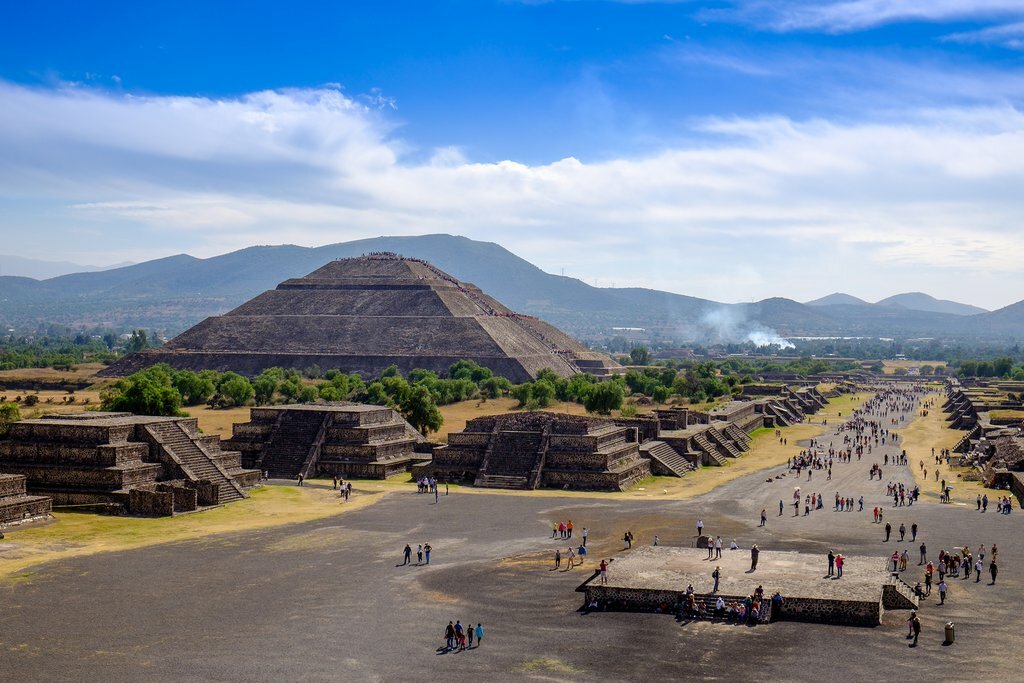 Biking in Teotihuacán