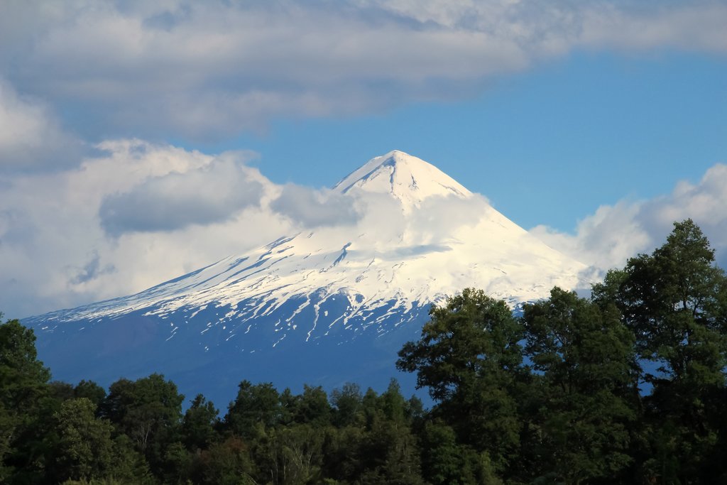 Panoramic view of the Llaima Volcano