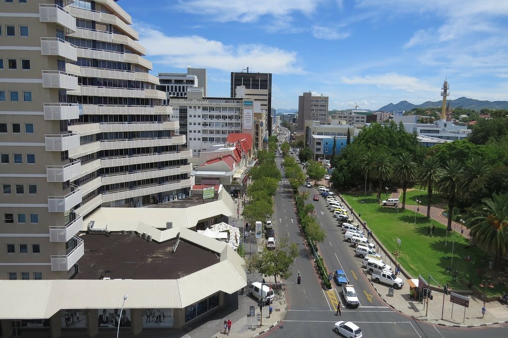 View from apartment of Windhoek city center