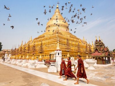 View Of Shwezigon Pagoda In Bagan, Myanmar