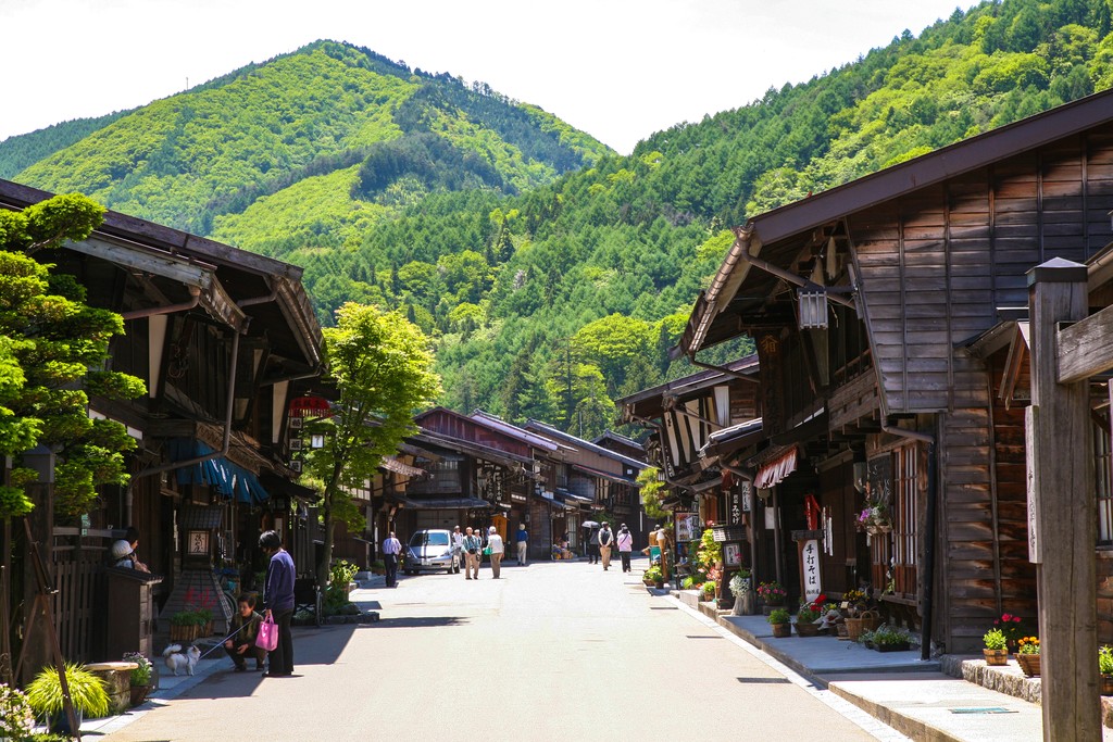 The post town village of Narai, the mid-way point of the Nakasendo Trail