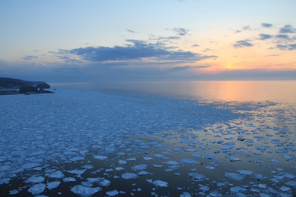 Sunset over the Sea of Okhotsk.